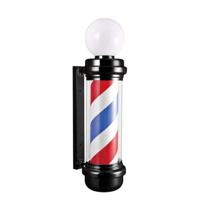 Barber Pole Med Topp Lampa 85 cm Svart