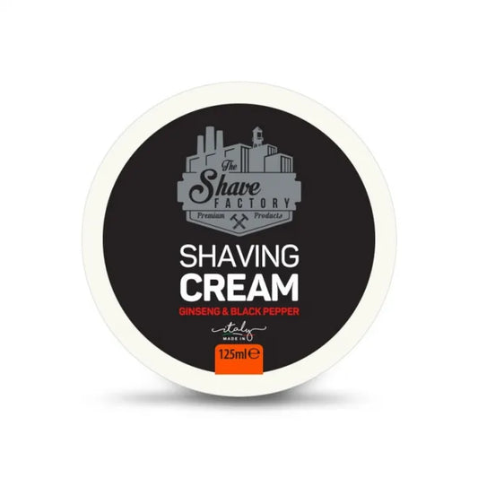 THE SHAVE FACTORY GINSENG & BLACK PEPPER BARBERKREM 125 ML