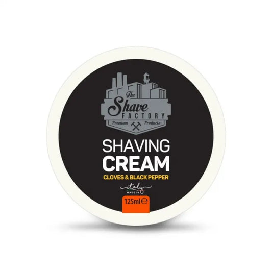 THE SHAVE FACTORY CLOVES & BLACK PEPPER SHAVING CREAM 125 ML